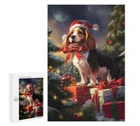Puzzle pour Adolescents 1000 PCS Beagle Christmas Puzzles pour Adultes Jeux De Bricolage Analyse Et Logique Jeu Stimulant Cadeaux 1000 PCS