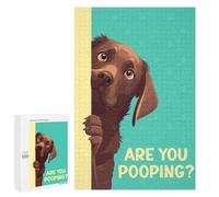 Puzzle pour Adolescents 1000 PCS Brown Labrador Pooping Jeux De Puzzle en Famille pour S'amuser en Famille Cadeaux d'anniversaire Et Cadeaux Uniques 1000 PCS
