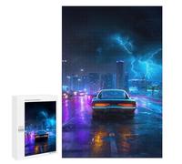 Puzzle pour Adolescents 1000 PCS City Lights and Thunderstorms -1 Puzzles pour Adultes - Jeu Éducatif Anti-Stress Et Défi Unique 1000 PCS