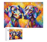 Puzzle pour Adolescents 1000 PCS Colorful Abstract Dogs Art Puzzle pour Adultes - Jouet À Monter Soi-même - Défi Difficile - Cadeaux De Noël Et d'anniversaire 1000 PCS