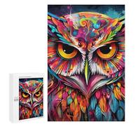 Puzzle pour Adolescents 1000 PCS Colorful Abstract Owl Art-8 Puzzle pour Adultes - Jouet À Monter Soi-même - Défi Difficile - Cadeaux De Noël Et d'anniversaire 1000 PCS