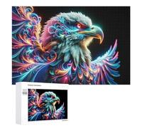 Puzzle pour Adolescents 1000 PCS Colorful Eagle Art Print-2 Puzzle pour Adultes - Jouet À Monter Soi-même - Défi Difficile - Cadeaux De Noël Et d'anniversaire 1000 PCS