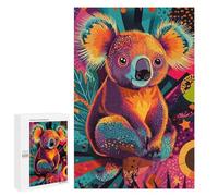 Puzzle pour Adolescents 1000 PCS Colorful Koala Art Electric Koala Funky Australian Animal Puzzle pour Adultes Jeux De Détente Décoration Parfaite Cadeaux d'anniversaire Et Cadeaux Uniques 1000 PCS