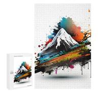 Puzzle pour Adolescents 1000 PCS Colorful Mountain Abstract Art Puzzle pour Adultes Jeux Relaxants, Amusants Et Humoristiques Cadeaux d'anniversaire Et De Noël Uniques 1000 PCS