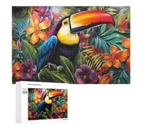 Puzzle pour Adolescents 1000 PCS Colorful Toucan in Tropical Paradise Puzzle pour Adultes - Jeu Manuel - Décoration Murale - Cadeaux Uniques pour Anniversaire Et Noël 1000 PCS