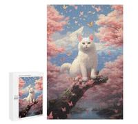 Puzzle pour Adolescents 1000 PCS Cute Cat Fuji Mount Puzzles pour Adultes Jeux De Bricolage Analyse Et Logique Jeu Stimulant Cadeaux 1000 PCS