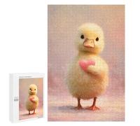 Puzzle pour Adolescents 1000 PCS Cute Duckling with Heart Puzzles pour Adultes Découpe De Précision Stimule Le Cerveau Jeu Amusant Et Stimulant pour Toute La Famille 1000 PCS