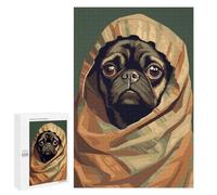 Puzzle pour Adolescents 1000 PCS Cute Pug Blanket Pixel Art Puzzles pour Adolescents - Jouets Anti-Stress - Améliore La Mémoire - Idéal comme Cadeau 1000 PCS