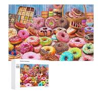 Puzzle pour Adolescents 1000 PCS Delicious Assorted Donuts Collection Puzzle pour Adultes Jeux Relaxants pour Améliorer La Mémoire Cadeaux d'anniversaire Et De Noël Uniques 1000 PCS