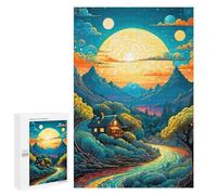 Puzzle pour Adolescents 1000 PCS Dreamy Mountain Sunset Puzzles pour Adolescents - Jouets Anti-Stress - Améliore La Mémoire - Idéal comme Cadeau 1000 PCS