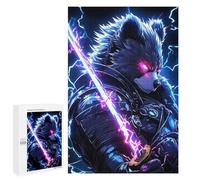 Puzzle pour Adolescents 1000 PCS Electric Bear Warrior Animal Puzzle Adulte, Jouet, Décoration Murale, Découpe De Précision, Jeu Stimulant, Cadeaux 1000 PCS