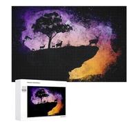 Puzzle pour Adolescents 1000 PCS Enchanted Forest Silhouettes Puzzle pour Adultes - Jeu Manuel - Décoration Murale - Cadeaux Uniques pour Anniversaire Et Noël 1000 PCS