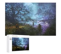 Puzzle pour Adolescents 1000 PCS Enchanted Forest with Glowing Deer Puzzle pour Adultes Jeux Amusants Cadeaux De Décoration Parfaits pour Les Amis Et La Famille 1000 PCS