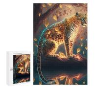 Puzzle pour Adolescents 1000 PCS Enchanted Leopard in Autumn Puzzle pour Adultes Jeux Amusants Cadeaux De Décoration Parfaits pour Les Amis Et La Famille 1000 PCS