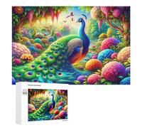 Puzzle pour Adolescents 1000 PCS Enchanted Peacock Paradise Puzzle pour Adultes - Jouet À Monter Soi-même - Défi Difficile - Cadeaux De Noël Et d'anniversaire 1000 PCS