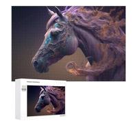 Puzzle pour Adolescents 1000 PCS Enchanted Unicorn Horse Artwork Puzzle pour Adultes - Jeu Manuel - Décoration Murale - Cadeaux Uniques pour Anniversaire Et Noël 1000 PCS