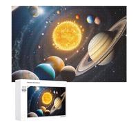 Puzzle pour Adolescents 1000 PCS Exploring The Solar System A Visual Journey Puzzle pour Adultes - Jeu Manuel - Décoration Murale - Cadeaux Uniques pour Anniversaire Et Noël 1000 PCS