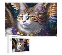 Puzzle pour Adolescents 1000 PCS Fantasy Angel Cat Artwork Puzzle pour Adultes - Jeu Manuel - Décoration Murale - Cadeaux Uniques pour Anniversaire Et Noël 1000 PCS