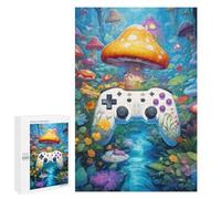 Puzzle pour Adolescents 1000 PCS Fantasy Mushroom Forest with Game Controller -2 Puzzle pour Adultes Jeux Amusants Cadeaux De Décoration Parfaits pour Les Amis Et La Famille 1000 PCS