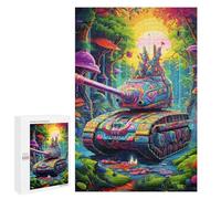Puzzle pour Adolescents 1000 PCS Fantasy Tank in Enchanted Forest Puzzle pour Adultes - Jouet À Monter Soi-même - Défi Difficile - Cadeaux De Noël Et d'anniversaire 1000 PCS