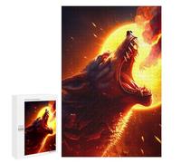 Puzzle pour Adolescents 1000 PCS Fiery Wolf's Roar Puzzles pour Adolescents - Jouets Anti-Stress - Améliore La Mémoire - Idéal comme Cadeau 1000 PCS