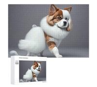Puzzle pour Adolescents 1000 PCS Fluffy White and Brown Dog Puzzle pour Adultes - Jouet À Monter Soi-même - Défi Difficile - Cadeaux De Noël Et d'anniversaire 1000 PCS