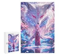 Puzzle pour Adolescents 1000 PCS Fox Spirit in Cherry Blossom Forest Puzzles pour Adultes Découpe De Précision Stimule Le Cerveau Jeu Amusant Et Stimulant pour Toute La Famille 1000 PCS