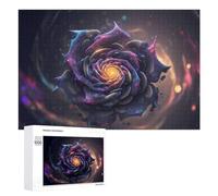 Puzzle pour Adolescents 1000 PCS Galactic Rose Cosmic Bloom Puzzle pour Adultes - Jouet À Monter Soi-même - Défi Difficile - Cadeaux De Noël Et d'anniversaire 1000 PCS