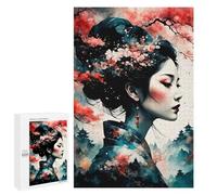 Puzzle pour Adolescents 1000 PCS Geisha Japan Warrior Puzzles pour Adolescents - Jouets Anti-Stress - Améliore La Mémoire - Idéal comme Cadeau 1000 PCS