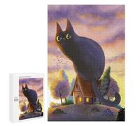 Puzzle pour Adolescents 1000 PCS Giant Cat by Day Puzzle pour Adultes Jeux Relaxants, Amusants Et Humoristiques Cadeaux d'anniversaire Et De Noël Uniques 1000 PCS