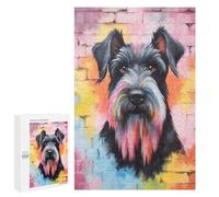 Puzzle pour Adolescents 1000 PCS Giant Schnauzer Graffiti Puzzles pour Adolescents - Jouets Anti-Stress - Améliore La Mémoire - Idéal comme Cadeau 1000 PCS