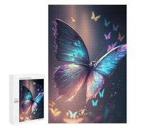 Puzzle pour Adolescents 1000 PCS Glowing Butterfly Artwork-4 Puzzles pour Adolescents - Jouets Anti-Stress - Améliore La Mémoire - Idéal comme Cadeau 1000 PCS