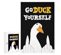 Puzzle pour Adolescents 1000 PCS Go Duck Yourself Goose Puzzles pour Adultes Jeux De Bricolage Analyse Et Logique Jeu Stimulant Cadeaux 1000 PCS