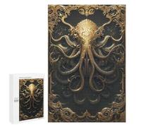 Puzzle pour Adolescents 1000 PCS Golden Cthulhu Art Deco Puzzles pour Adultes - Décoration Murale - Idée pour Passer Le Temps À La Maison - Anniversaire, Noël 1000 PCS