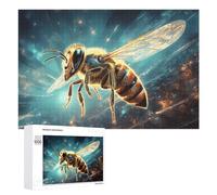 Puzzle pour Adolescents 1000 PCS Golden Honey Bee in Flight Puzzle pour Adultes - Jouet À Monter Soi-même - Défi Difficile - Cadeaux De Noël Et d'anniversaire 1000 PCS