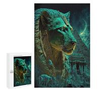 Puzzle pour Adolescents 1000 PCS Golden Sphinx and Pyramid Night Scene Puzzle pour Adultes - Jouet À Monter Soi-même - Défi Difficile - Cadeaux De Noël Et d'anniversaire 1000 PCS