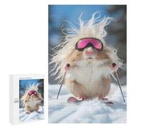 Puzzle pour Adolescents 1000 PCS Handsome Hamster on Skis Puzzles pour Adolescents - Jouets Anti-Stress - Améliore La Mémoire - Idéal comme Cadeau 1000 PCS