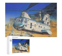 Puzzle pour Adolescents 1000 PCS Helicopter CH46E Bullfrog Puzzle Anti-Stress, Jouet De Décoration Intérieure, Cadeau Unique d'anniversaire Et De Noël 1000 PCS