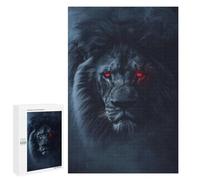 Puzzle pour Adolescents 1000 PCS Lion Dark Black Evil Glow Puzzles pour Adolescents - Jouets Anti-Stress - Améliore La Mémoire - Idéal comme Cadeau 1000 PCS
