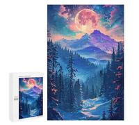 Puzzle pour Adolescents 1000 PCS Magical Forest Moonlit Night Puzzles pour Adultes Découpe De Précision Stimule Le Cerveau Jeu Amusant Et Stimulant pour Toute La Famille 1000 PCS