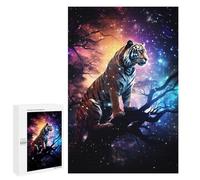Puzzle pour Adolescents 1000 PCS Magical Tiger in Fantasy Forest Puzzle pour Adultes - Jeu Manuel - Décoration Murale - Cadeaux Uniques pour Anniversaire Et Noël 1000 PCS