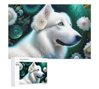 Puzzle pour Adolescents 1000 PCS Magical White Wolf Fantasy Art Puzzle pour Adultes Jeux Amusants Cadeaux De Décoration Parfaits pour Les Amis Et La Famille 1000 PCS