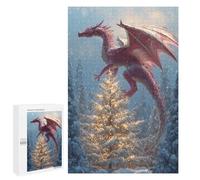 Puzzle pour Adolescents 1000 PCS Magical Winter Dragon Scene Puzzles pour Adultes Découpe De Précision Stimule Le Cerveau Jeu Amusant Et Stimulant pour Toute La Famille 1000 PCS
