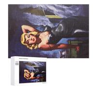 Puzzle pour Adolescents 1000 PCS Marilyn Monroe in Black Leather Suit Puzzle pour Adultes - Jeu Manuel - Décoration Murale - Cadeaux Uniques pour Anniversaire Et Noël 1000 PCS
