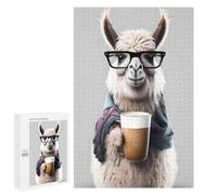 Puzzle Pour Adolescents 1000 PCS Mignon Llama And Expresso Puzzle Anti-stress Décoration De La Maison Cadeaux Uniques Pour Anniversaire Et Noël 1000 PCS