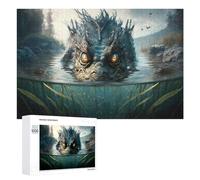 Puzzle pour Adolescents 1000 PCS Monstrous Creature in The Water Puzzle pour Adultes - Jeu Manuel - Décoration Murale - Cadeaux Uniques pour Anniversaire Et Noël 1000 PCS