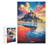 Puzzle pour Adolescents 1000 PCS Mont Saint Michel Art Puzzles pour Adultes Jeux De Bricolage Analyse Et Logique Jeu Stimulant Cadeaux 1000 PCS