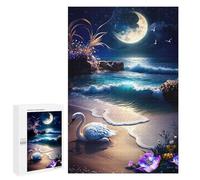 Puzzle pour Adolescents 1000 PCS Moonlit Beach Serenity Puzzle pour Adultes - Jouet À Monter Soi-même - Défi Difficile - Cadeaux De Noël Et d'anniversaire 1000 PCS