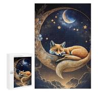 Puzzle pour Adolescents 1000 PCS Moonlit Fox Dreams Casse-tête pour Adultes Jeux Familiaux Analyse Et Logique Activités Ludiques À La Maison 1000 PCS