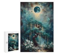 Puzzle pour Adolescents 1000 PCS Mystical Tree Under A Glowing Moon Jeux De Puzzle en Famille pour S'amuser en Famille Cadeaux d'anniversaire Et Cadeaux Uniques 1000 PCS